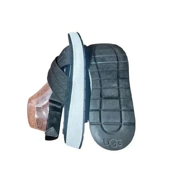 UGG Nell Women's Sandal Platform Comfort Black/White Sz 10 11117277 - Picture 4 of 11